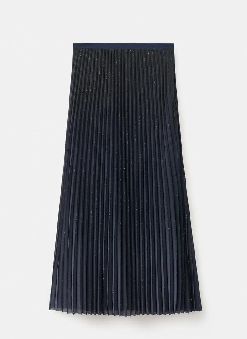 MANGO Pleated flared skirt